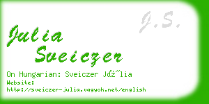 julia sveiczer business card
